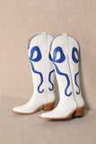 RUBY BOW SWIRLING PATTERNED WESTERN BOOTS