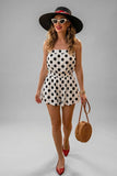 Polka Dot Strapless Romper