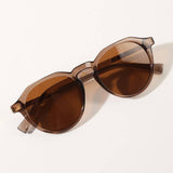 Semi-Transparent Round Frame Fashion Sunglasses