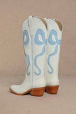 RUBY BOW SWIRLING PATTERNED WESTERN BOOTS