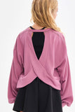 Open Back Thermal Knit Top