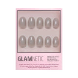 Pure Gray Press-On Nails | Short Oval Solid Holiday Nails