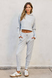 Ribbed Heather Hoodie And Pants Set (1)