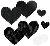 Heart Nipple Covers - Black