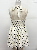 Polka Dot Halter Mini Dress