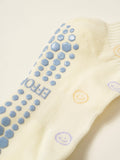 Smiley Face Ruffle Grip Sock, Pilates Socks