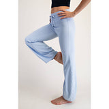 COTTON LYCRA BUBBLED FLARE PANTS