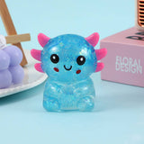 Cartoon Sequin Axolotl Squishy Toy Slow Rising Stress Relief Squeeze Toy