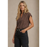 Soft Matte Drop Shoulder Blouse