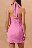 HALTER NECK MINI DRESS