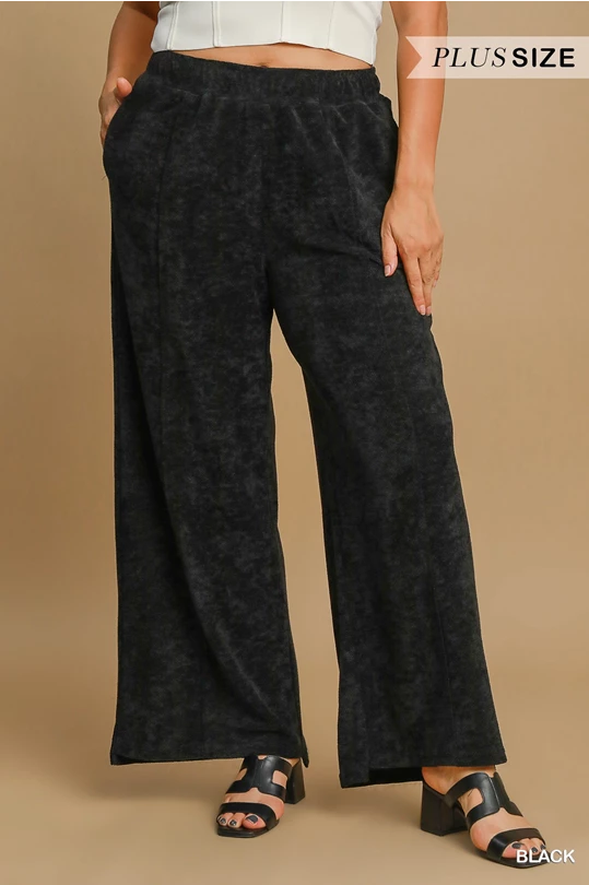 Black Chenille Pants