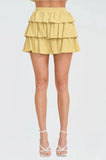 CS10055Y - RUFFLE MINI SKIRT