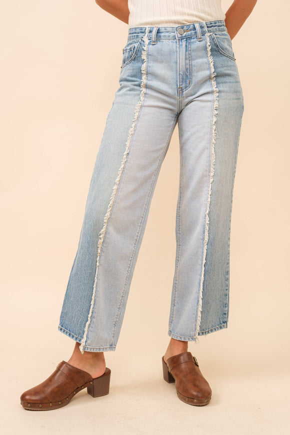 63004P - Crop Baggy Wide Leg Dad Jeans