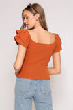 Spring Ruffle Tiered Sweater Top