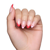 Pure Hearted Press-On Nails | Short Almond | Pink Red Hearts