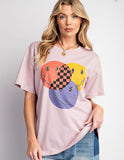 Bedazzled Smiley Face Jersey Knit T-Shirt