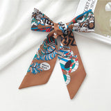 RETRO LONG TIE BAG HANDLE RIBBON SCARF_CWASC0722