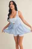 Gingham Print Double Layered Play Dress