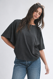 8550HN Boxy Dolman Short Sleeve Top