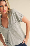 8286DK Zoie V-Neck Short Sleeve Top 5
