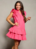 Fuchsia Tiered Dress