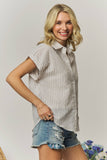 STRIPED SHORT SLEEVE BUTTON-DOWN - RET4255