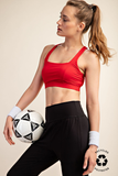 RECYCLED BUTTER CROSSBACK BRA TOP
