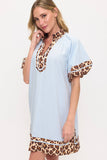 Leopard Contrast Dress