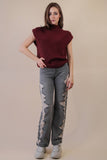 12W3391N-Soft Knit Sweater Vest Top