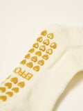 Bow Ruffle Grip Sock [Gold], Pilates Socks
