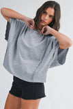 8550HN Boxy Dolman Short Sleeve Top