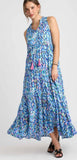 Blue Sleeveless Tiered Dress