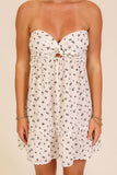 Floral Twist Bandeau Mini Dress