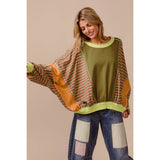 STRIPE MIXED AND MATCH LOOSE FIT TOP