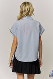 STRIPED SHORT SLEEVE BUTTON-DOWN - RET4255