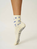 Vintage Summer Grip Sock, Pilates Socks