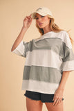 8417FN Polly Color Block Top