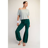 VISCOSE MODAL CROPPED OFF SHOULDER TOP