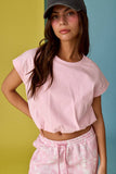 PT17889 Emma Loose Fit Bubble Hem Top