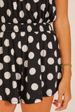 Polka Dot Strapless Romper