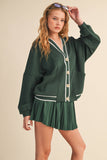 IST6168 KNIT CARDIGAN AND SKIRT SET