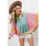 STRIPE MIXED AND MATCH LOOSE FIT TOP