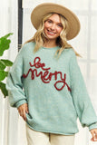 LESW3439 - X-MAS DECOR ACCENT SWEATER TOP