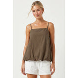 Billowy Cami Top With Bubble Hem
