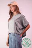 NT12068-ECO Oversized Crop Comfy Knit Top