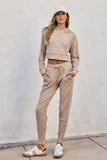 Ribbed Heather Hoodie And Pants Set (1)