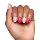 Red Blossom Press-On Nails | Short Oval | Red Floral Love