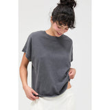 Capped Sleeve Mineral Wash T-Shirt