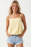 Billowy Cami Top With Bubble Hem