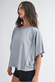 8550HN Boxy Dolman Short Sleeve Top